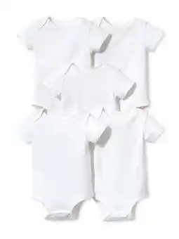 Walmart Little Star Baby Unisex 5Pk Short Sleeve Bodysuits, Size Newborn-24 Months offer