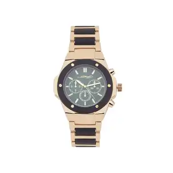 Walmart Ed Hardy Men's Brushed Gold Metal Strap Watch 52mm offer