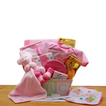 Walmart Easy as ABC New Baby Gift Basket - Pink - Baby Bath Set - Baby Girl Gifts - Baby Shower Gifts offer