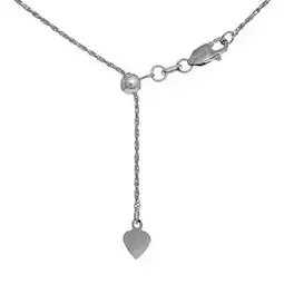 Walmart JewelStop 14K White Gold 22in 1mm Adjustable Rope Chain with Lobster Clasp offer