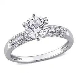 Walmart Everly Women's Created Sapphire 10K White Gold Engagement Ring offer