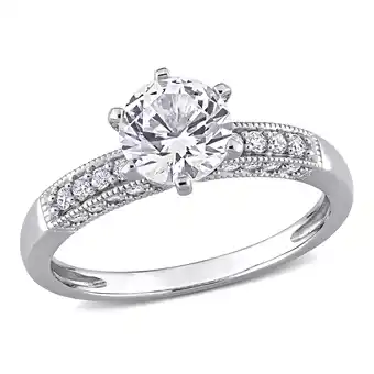 Walmart Everly Women's Created Sapphire 10K White Gold Engagement Ring offer