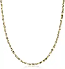Walmart PORI JEWELERS 14K Gold Diamond-Cut Rope Chain Necklace for Adults, 16–30, Various Widths offer