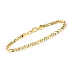 Walmart RS Pure by Ross-Simons Italian 14kt Yellow Gold Bismark-Link Bracelet, Women's, Adult offer