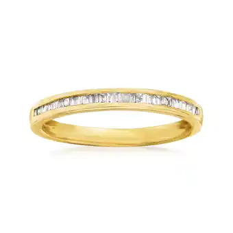 Walmart Ross-Simons 0.15 ct. t.w. Baguette Diamond Ring in 14kt Yellow Gold, Women's, Adult offer