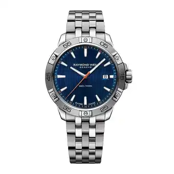 Walmart Raymond Weil Men's 41mm Steel Bracelet & Case Quartz Blue Dial Analog Watch 8160-ST2-50001 offer