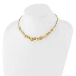 Walmart Diamond2Deal 14k Yellow Gold Polished and Textured Fancy Plus 2in ext. Necklace for Men 18 offer