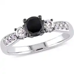 Walmart Everly Women's Diamond and Created Sapphire Engagement Ring offer