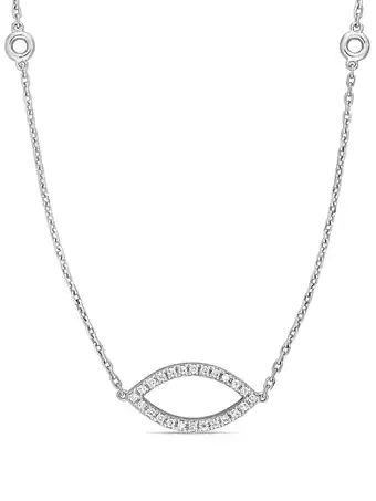 Walmart Everly Women's Diamond 14k White Gold Necklace offer