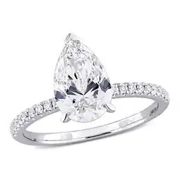 Walmart Created Forever Women's 2 1/6 CT Lab Created Diamond 14K White Gold Bridal Ring (G-H, VS1-VS2) offer