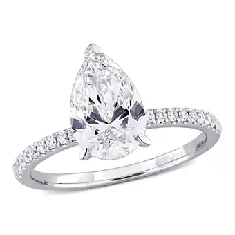 Walmart Created Forever Women's 2 1/6 CT Lab Created Diamond 14K White Gold Bridal Ring (G-H, VS1-VS2) offer