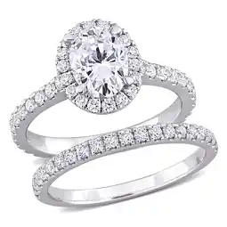 Walmart Created Forever Women's 2 1/3 CT Lab Created Diamond 14K White Gold Bridal Ring Set (G-H, VS1-VS2) offer