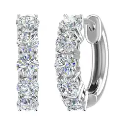 Walmart 1 Carat Diamond Hoop Earrings in 14K White Gold offer