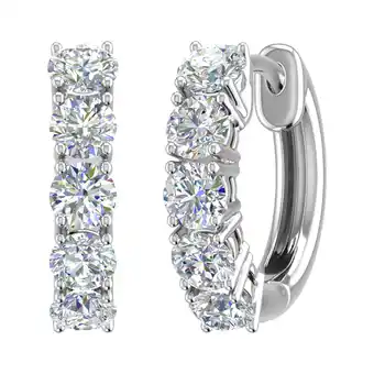 Walmart 1 Carat Diamond Hoop Earrings in 14K White Gold offer