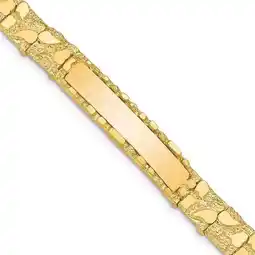 Walmart Finest Gold 14K Yellow Gold 10 mm Nugget ID 7 in. Bracelet offer