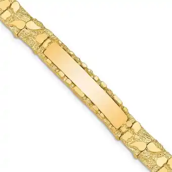 Walmart Finest Gold 14K Yellow Gold 10 mm Nugget ID 7 in. Bracelet offer