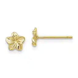 Walmart Primal Gold 10 Karat Yellow Gold Plumeria Flower Post Earrings offer