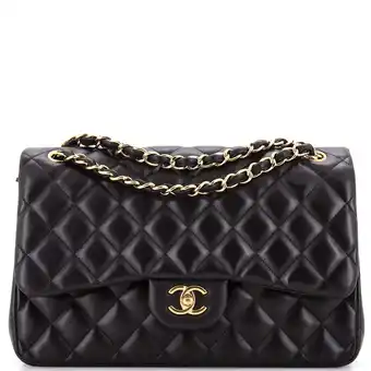 Walmart Pre-Owned Classic Double Flap Bag Quilted Lambskin Jumbo By Rebag offer