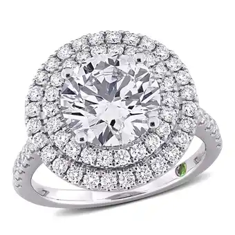 Walmart Created Forever Women's 3 7/8 CT Lab Created Diamond 14K White Gold Bridal Ring (G-H, VS1-VS2) offer