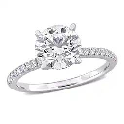 Walmart Created Forever Women's 2 1/6 CT Lab Created Diamond 14K White Gold Bridal Ring (G-H, VS1-VS2) offer