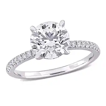Walmart Created Forever Women's 2 1/6 CT Lab Created Diamond 14K White Gold Bridal Ring (G-H, VS1-VS2) offer