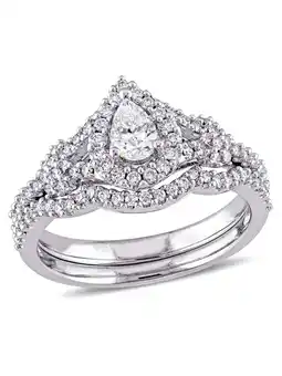 Walmart Everly Women's Diamond 14k White Gold Bridal Set offer