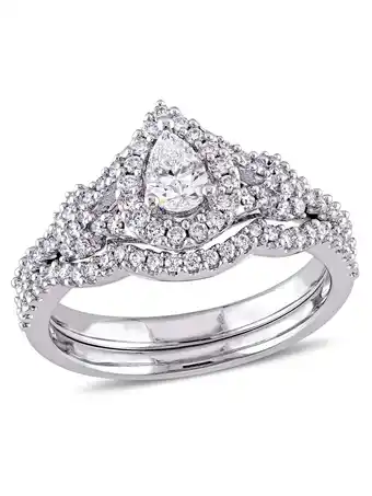 Walmart Everly Women's Diamond 14k White Gold Bridal Set offer