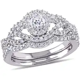 Walmart Everly Women's Diamond 14k White Gold Bridal Set offer
