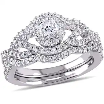 Walmart Everly Women's Diamond 14k White Gold Bridal Set offer