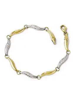 Walmart 10k Two Tone Gold Diamond Cut Bracelet offer