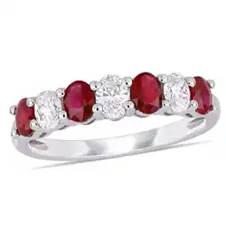 Walmart Everly Women's Ruby 14k White Gold Ring offer