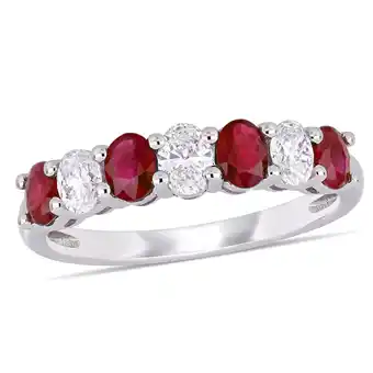 Walmart Everly Women's Ruby 14k White Gold Ring offer