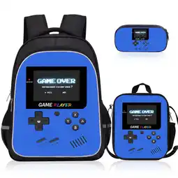 Walmart Inadays Backpacks for School 3 Pcs Gamer Bookbag with Lunch Box & Pencil Pouch Set offer