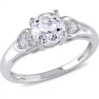 Walmart Everly Women's Topaz and Diamond 10K White Gold Engagement Ring offer