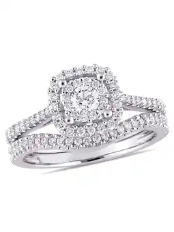 Walmart Everly Women's Diamond 10k White Gold Bridal Set offer