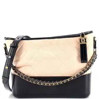 Walmart Pre-Owned Bicolor Gabrielle Hobo Quilted Aged Calfskin Medium By Rebag offer