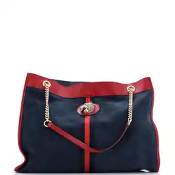 Walmart Pre-Owned Rajah Chain Tote Suede Large By Rebag offer