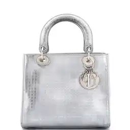 Walmart Pre-Owned Lady Dior Bag Micro Cannage Metallic Calfskin Medium By Rebag offer