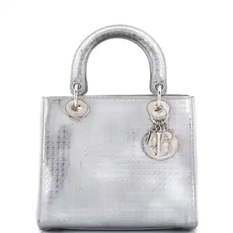 Walmart Pre-Owned Lady Dior Bag Micro Cannage Metallic Calfskin Medium By Rebag offer