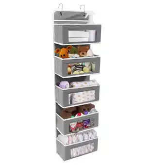 Walmart Kusmil Over Door Hanging Organizer 5 Pockets Wall Closet Hanging Storage Bag for Bedroom Bathroom offer