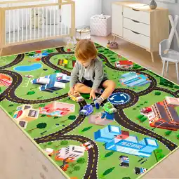 Walmart Nefoso Kids Play Rug, Car Road Kids Play Mat 3ft x 5ft Area Rug for Indoor, Age Group 3+ offer