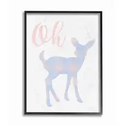Walmart Stupell Oh Deer Plaid Cutout Framed Giclee Art 11 x 14 offer