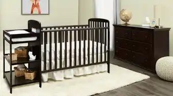 Walmart Suite Bebe Ramsey 3-in-1 Convertible Crib and Changer, Espresso Finish offer