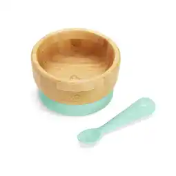 Walmart Munchkin Non-Toxic Bambou Suction Bowl and Silicone Spoon Set for Toddlers, Green, Unisex offer