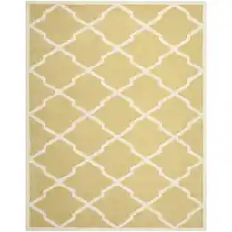 Walmart SAFAVIEH Chatham Franklin Geometric Quatrefoil Wool Area Rug, Light Gold/Ivory, 2' x 3' offer