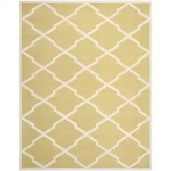 Walmart SAFAVIEH Chatham Franklin Geometric Quatrefoil Wool Area Rug, Light Gold/Ivory, 2' x 3' offer