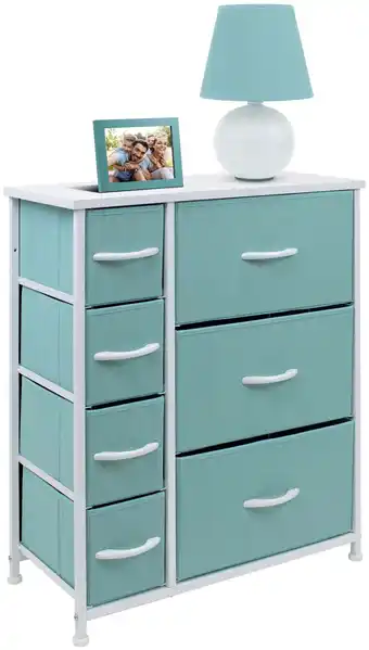 Walmart 7 Drawers Chest Dresser - Aqua offer