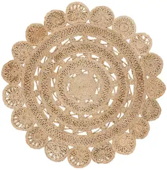 Walmart SAFAVIEH Natural Fiber Jannah Solid Braided Jute Area Rug, Natural, 4' x 4' Round offer
