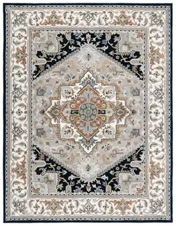 Walmart SAFAVIEH Heritage York Oriental Wool Area Rug, Grey/Navy, 10' x 14' offer