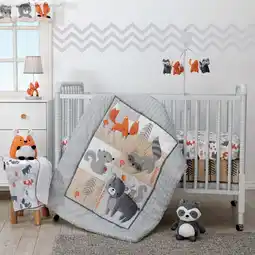 Walmart Bedtime Originals Acorn 3-Piece Crib Bedding Set - Gray, Animals, Woodland offer